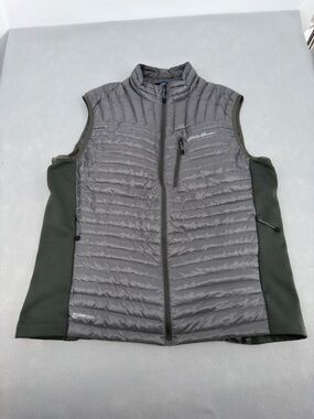 Eddie Bauer Gray First Ascent Stormdown 800 Puffer Vest Large Mens